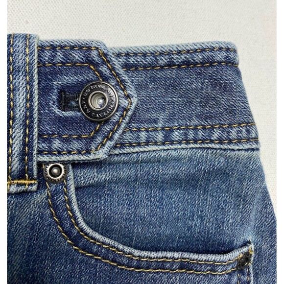 Ann Taylor Blue Jean Straight Pencil Mini Denim Skirt Sz 0P 0 Petite - Picture 2 of 6